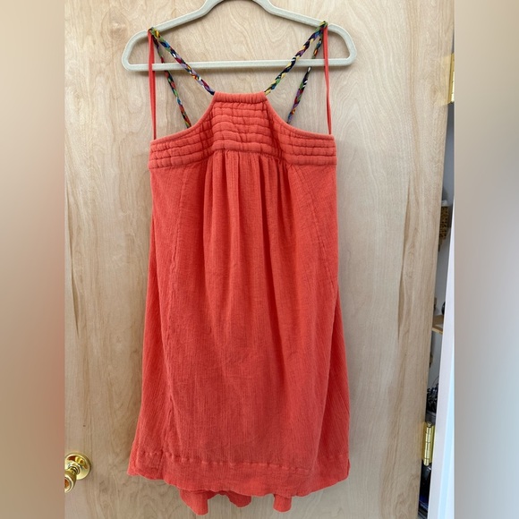Anthropologie Vanessa Virginia Coral Cotton Gauze Maxi Dress. - Picture 6 of 12